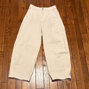 NWT Everlane The Utility Curve Pant - White - Size 0R, High Rise Organic Cotton